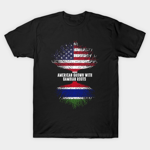 American Grown with Gambian Roots USA Flag T-Shirt by silvercoin